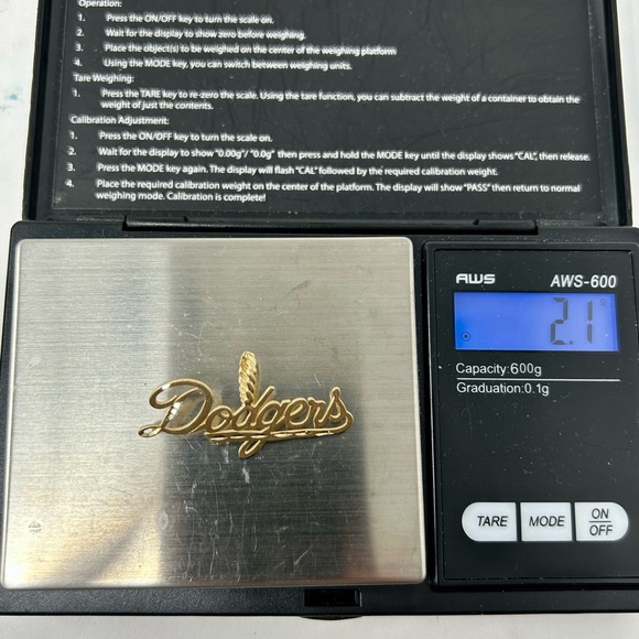 L.A. DODGERS 14K solid script logo pendant by Michael Anthony, NWOT - Picture 15 of 15